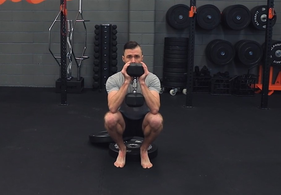 Dumbbell machine sissy squat exercise instructions and video